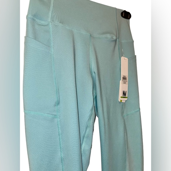 NICOLE MILLER SPORT LEGGINGS WOMEN BLUE ANKLE LENGTH POCKET-WORKOUT SIZE MEDIUM - Picture 5 of 13